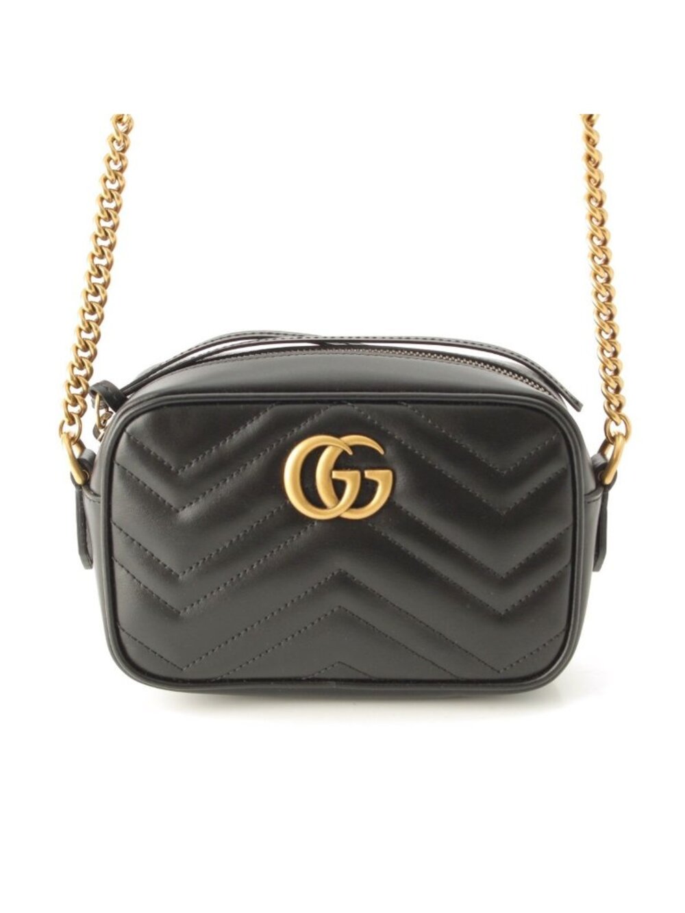Gucci GG Marmont Leather Shoulder Bag Black